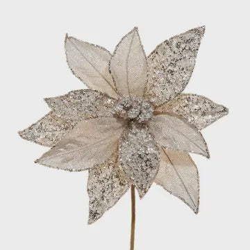 Metallic Champagne Poinsettia