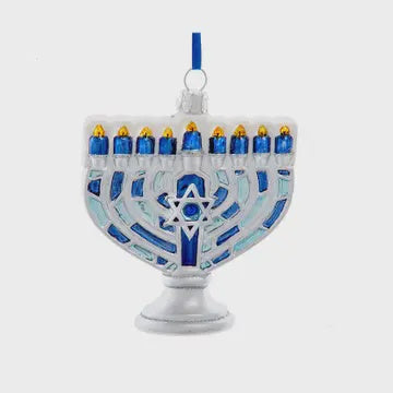 Glass Menorah Ornament