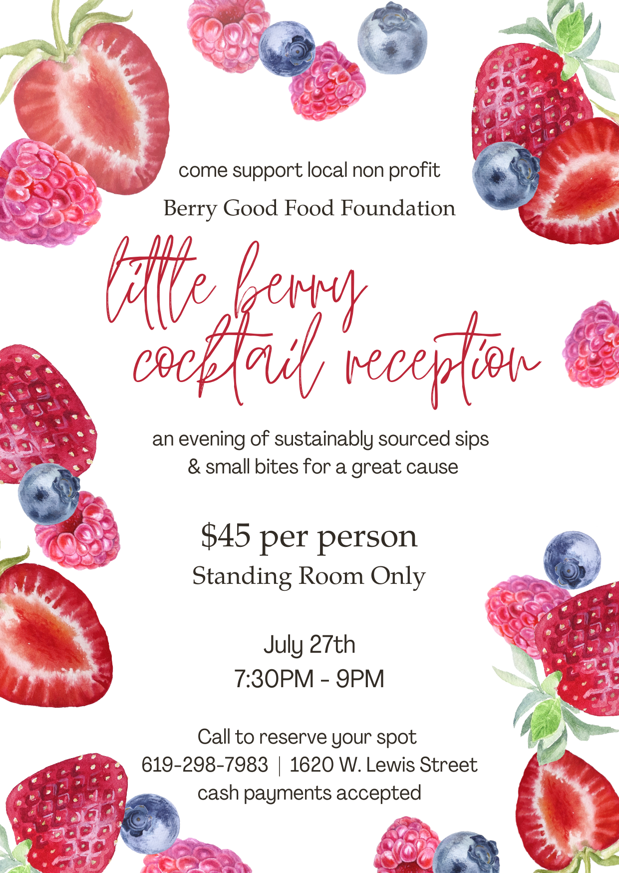 Berry Good Charity Cocktail Reception