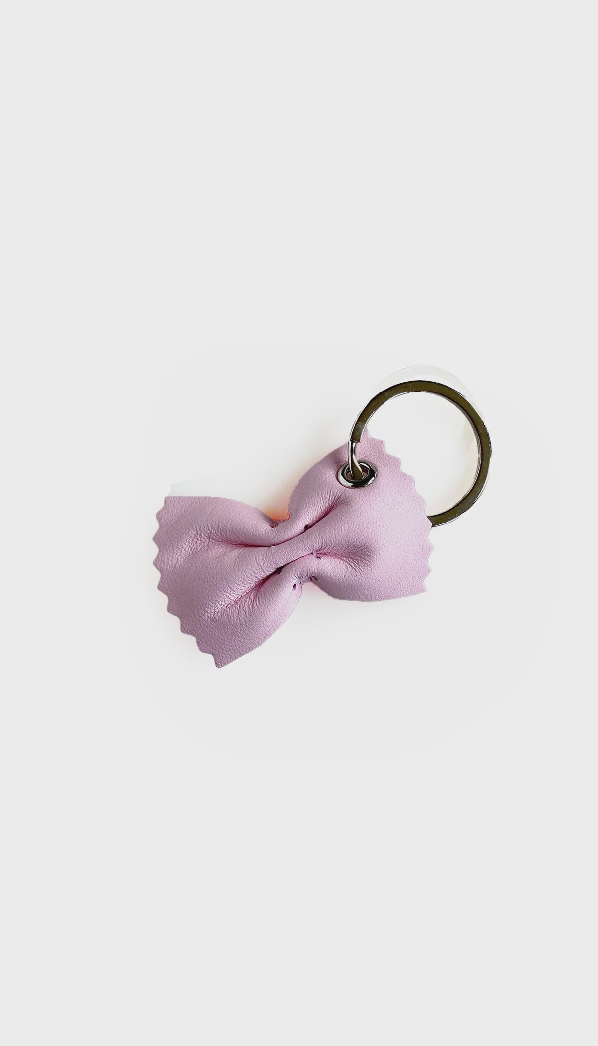 Farfalle Keychain Pink Silver