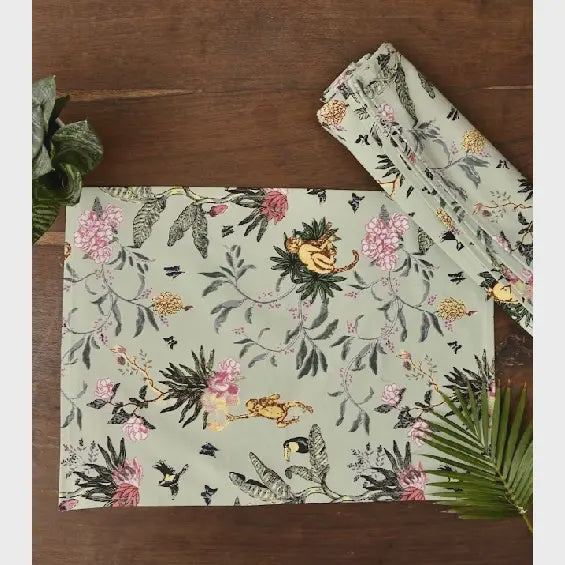 Ubud Green Monkey Textured Tablecloth 60x60