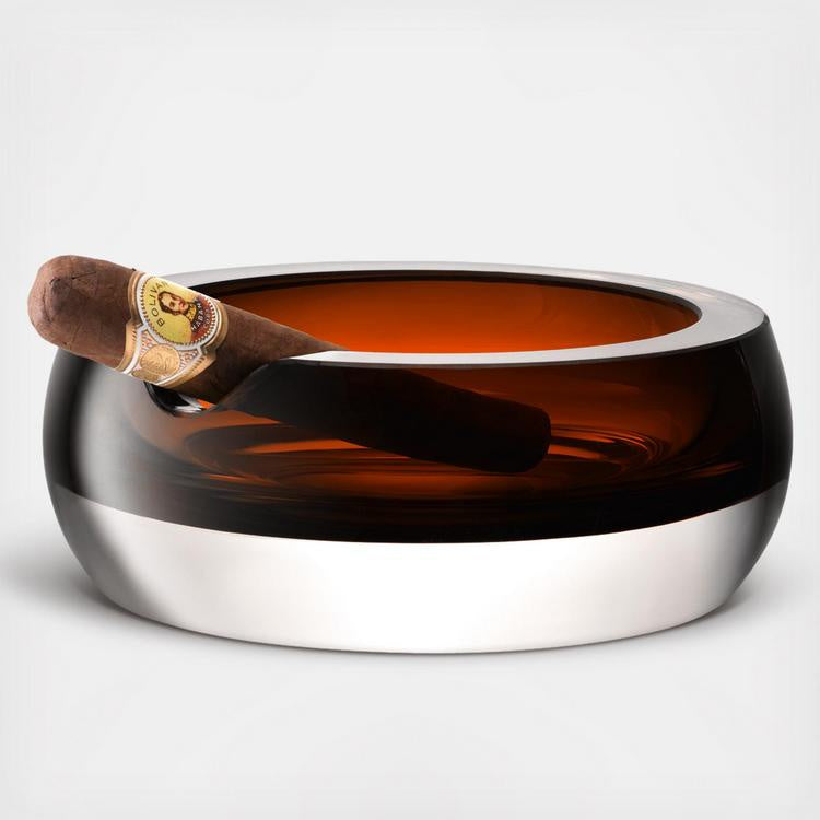Whiskey Club Cigar Ashtray Brown