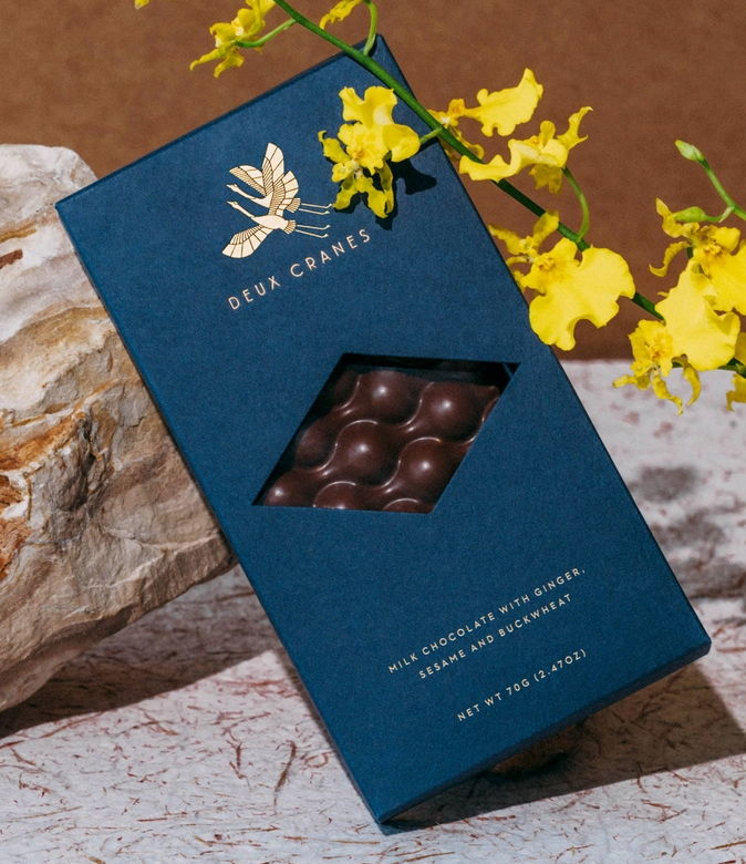 Milk Chocolate w/ Ginger Sesame & Buckwheat