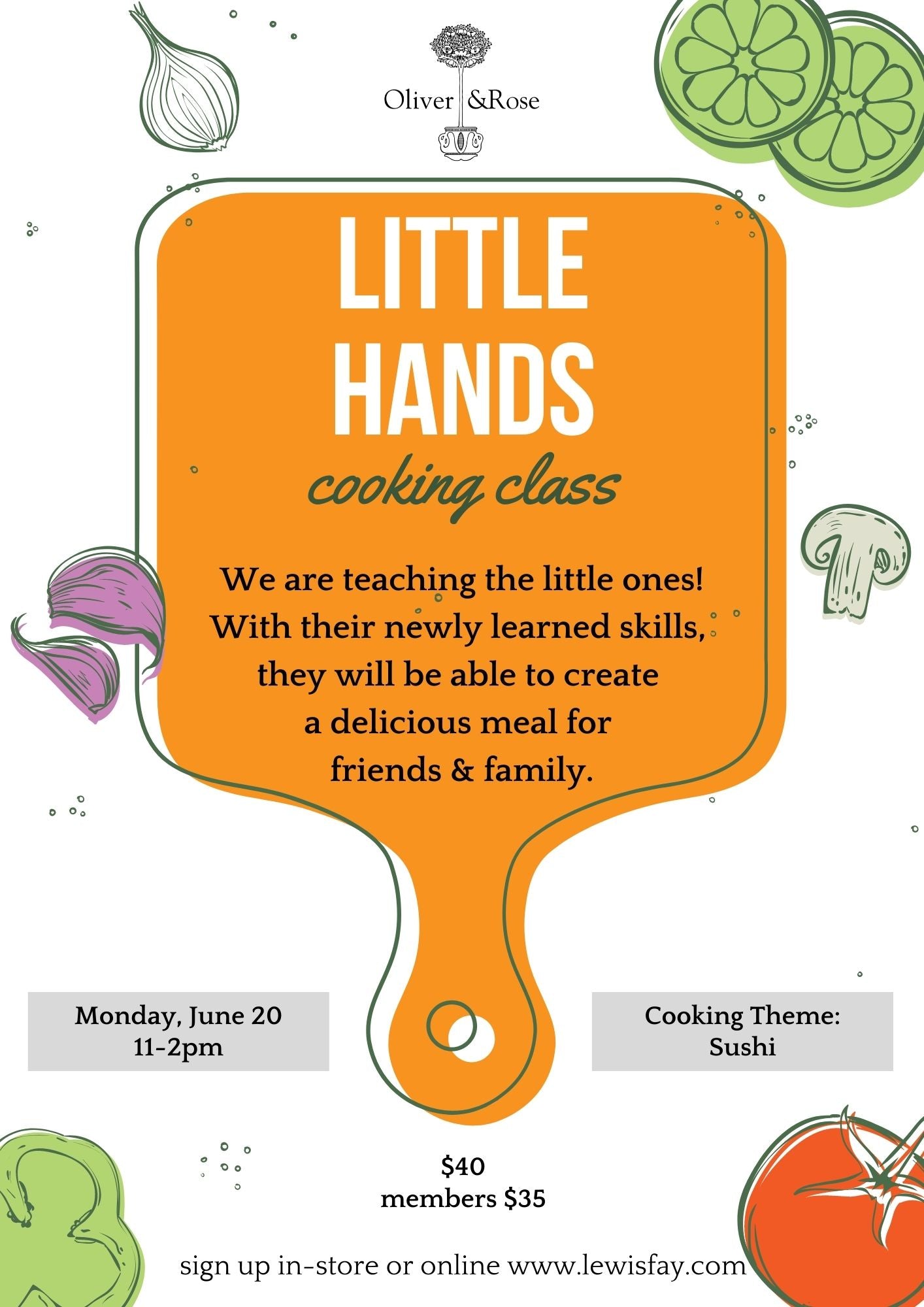 Little Hands Sushi Class